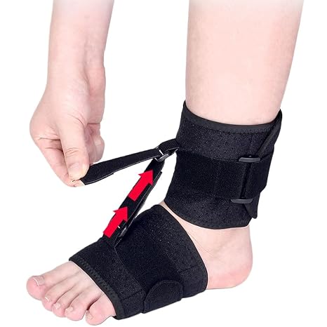 Foot Drop Brace Adjustable Foot Up Orthotic Brace Drop Foot Support Brace Soft Foot Drop Splint for Walking with Shoes Plantar Fasciitis Night Splint Brace Foot Drop Splint Fits Women & Men
