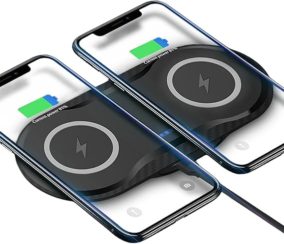 30Watt Dual Wireless Charging Pad for Multiple Devices, Dual 15W Charging Pad for iPhone 17/16/15/14/13/12/11, for Samsung Galaxy S25/S24/S23/S22/S21/S20 and More, with USB-C Cable