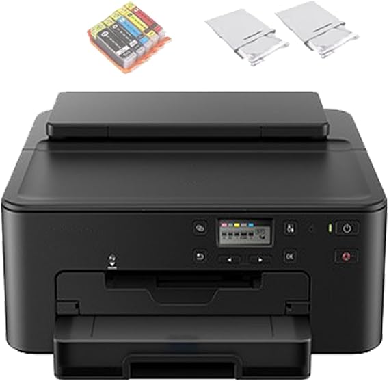 Cake Image Printer,Digital Cake Printer,with 25 Sheets of Glutinous Rice Candy Paper,Edible Five-Color Ink Cartridges,WiFi Connection,Picture,Lollipop,Cake Food Printer,50sheets