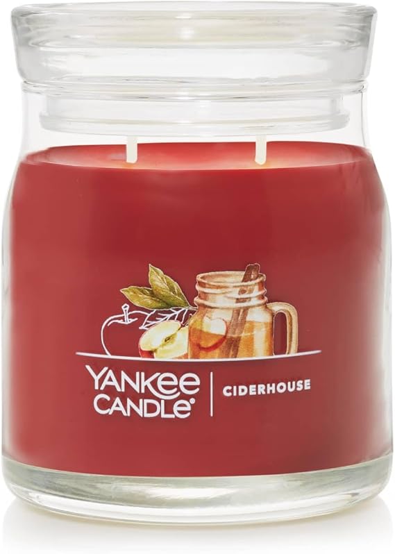 Yankee Candle Ciderhouse Scented Signature 13oz Medium Jar 2-Wick Candle Over 35 Hours of Burn Time