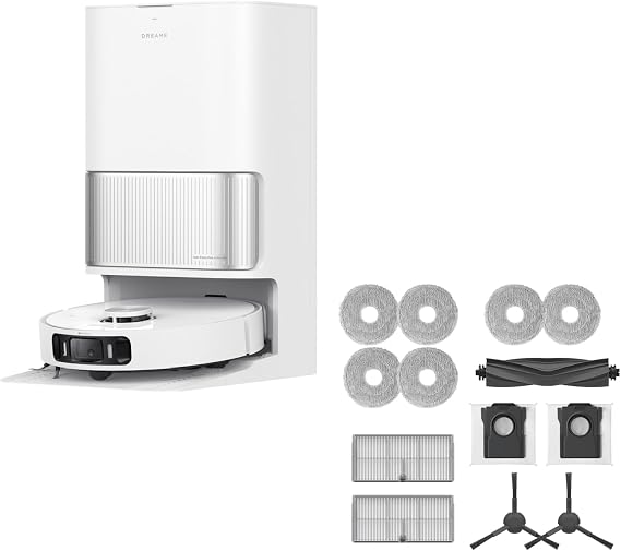 DREAME L40s Ultra AE Robot Vacuum Cleaner (White) and Accessories Kit