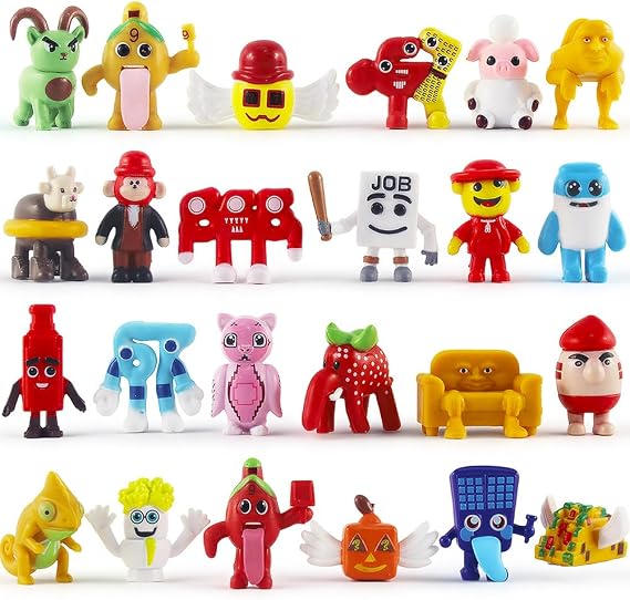 MINI 1.5IN Steal A Brainrot Action Figures Set,Cute Collectible Toys for Fans,Premium ABS Movable Figures,Fun Desk Decor & Stocking Fillers,Ideal Birthday,Christmas & Party Gifts.(24PCS)