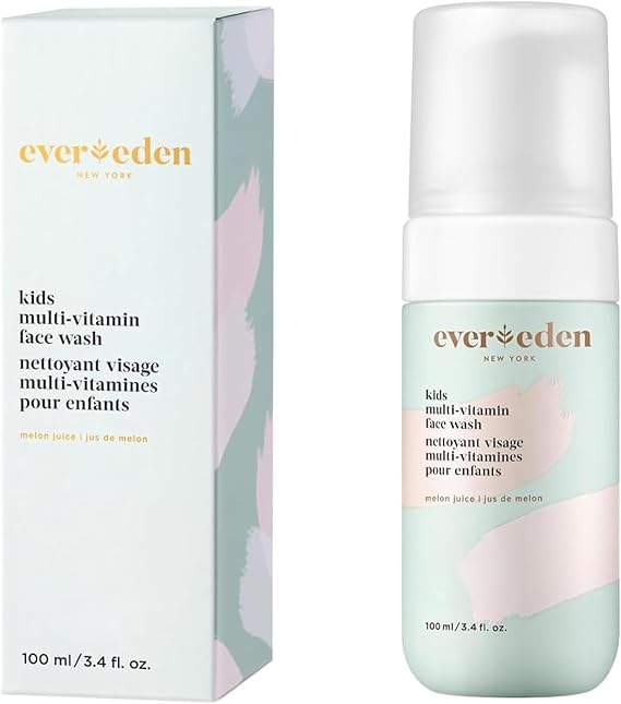 Evereden Kids Face Wash: Melon Juice, 3.4 fl oz. | Plant Based and Natural Skin Care for Kids | Clean and Non-Toxic Face Wash for Kids | Multi-Vitamin Kids Skin Care