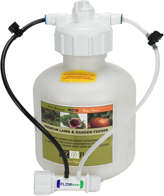 EZ-FLO 3/4 Gallon HoseBib & Drip Fertilizer Injector | LowPressure Garden Feeder for On/Off Flow & Drip Irrigation | EZ 2005HB