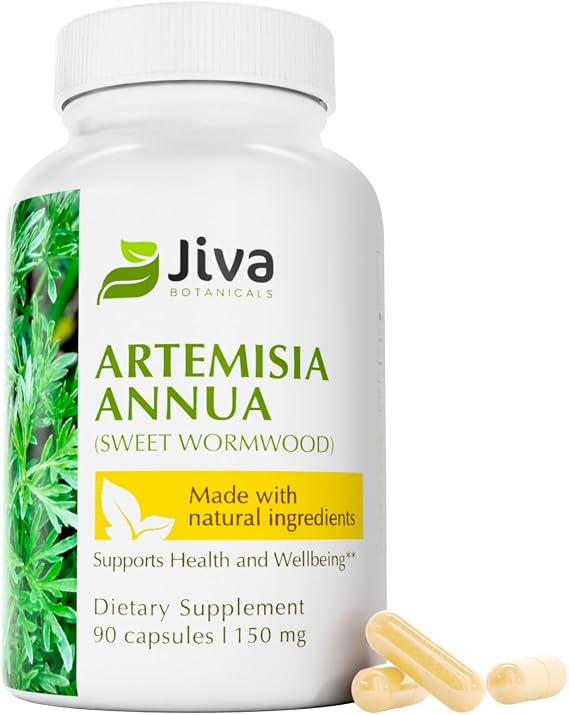 Jiva Botanicals Artemisia Annua Sweet Wormwood Capsules - Supports Immune System & Normal Liver Health - Made in the USA - 90 Capsules