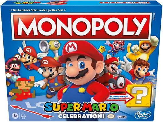 Hasbro Monopoly Super Mario Celebration Board Game for Super Mario Fans from 8 Years with Sound Effects from the Video Game