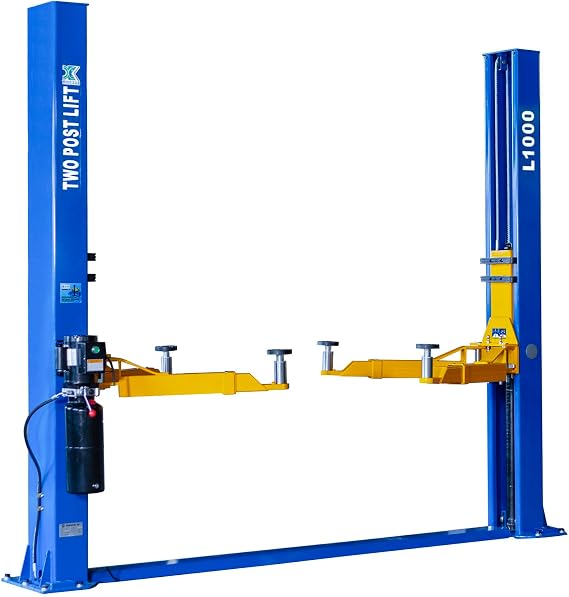 XK 2 Post Auto Car Lift 10000 lb Capacity Truck Clear Floor,L1000,220V | Heavy-Duty Vehicle Lifting with Dual Safety Lock System,Suitable for Trucks, SUV,Automotive Repair Shops,Home Garages