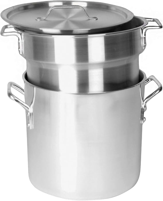 Excellante 8 Quart Aluminum Heavy Gauge Double Boiler Satin Finish