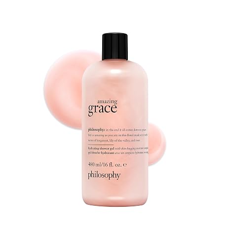 philosophy amazing grace hydrating bath & shower gels - efficiently cleanses, soothes & comforts dry skin - vegan formula