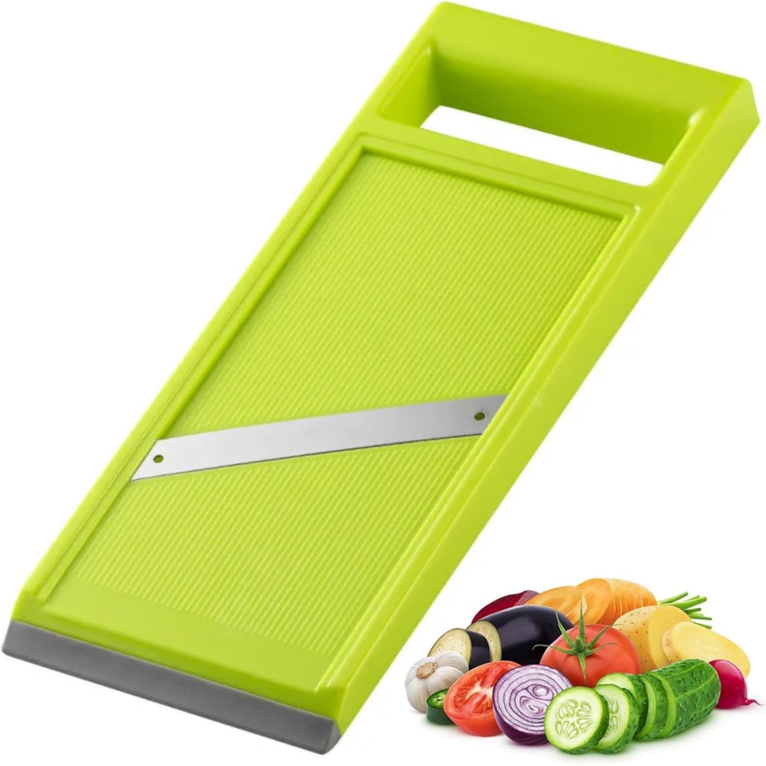 YYwenting Vegetable Slicer Portable Vegetable Chip Maker Stainless Steel Handheld Kitchen Food Chopper with Ergonomic Handle for Potatoes Carrots Onions