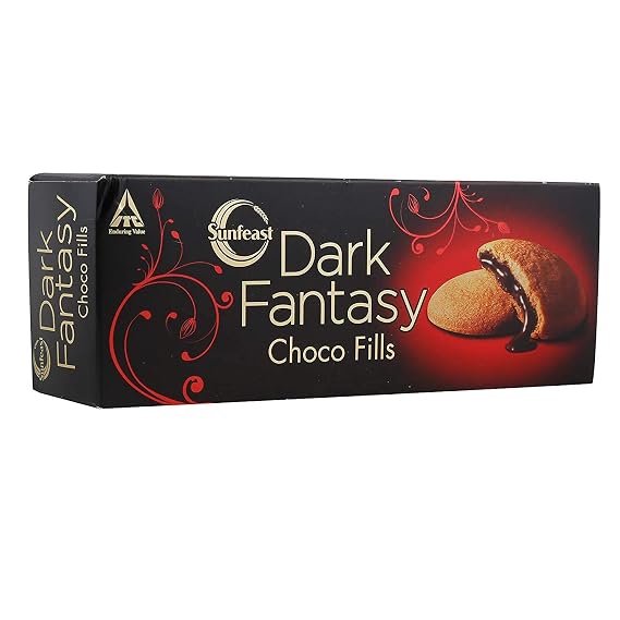 Sunfeast Dark Fantasy Choco Fills Cookie Biscuits, 0.17lb (75g) (Pack Of 10)