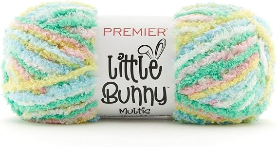 Premier Yarns Little Bunny Yarn, Bulky Weight Plush Knitting and Crocheting Yarn, 100% Polyester, Lullaby, 2.8 oz, 87 yards