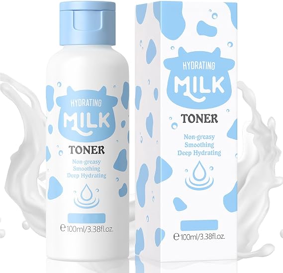 Milk Toner - Hydrating & Refreshing Toner for Face,Soothes Skin, Locks in Moisture, Reduces Redness,Made Without Dyes or Alcohol, Hypoallergenic,Suitable for All Skin Types 3.53 OZ