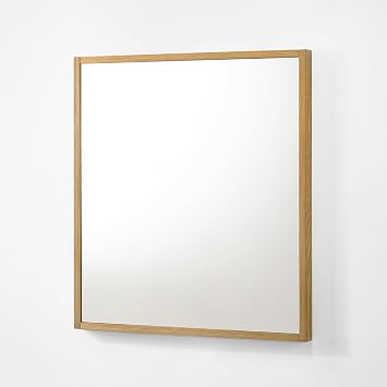 Limari Home Lars Collection Modern Veneer Finished Rectangular Mirror, Natural Oak