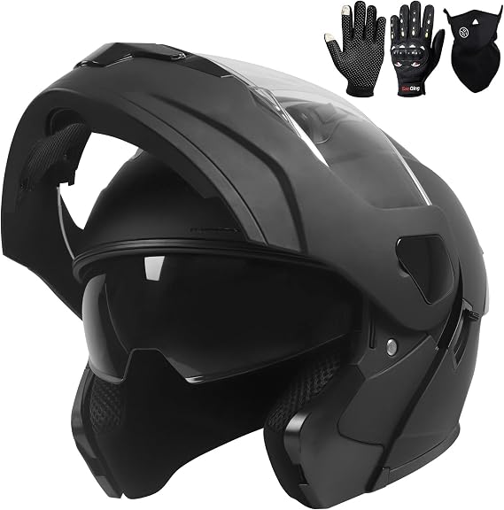 Modular Flip up Motorcycle Helmets for Men Women, DOT Approved