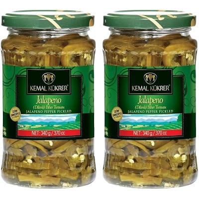 Kemal Kükrer Jalapeno Biber Turşusu Cam Kavanoz 370 cc 2li paket