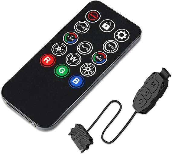 5V 3 Pin ARGB Controller Built in Light, SATA Cable Power Supply Mode with Remote Control, RGB Hub for Motherboards PC RGB Case Fans Hub Control DIY Dynamic Light Modes And 4 Static Colors