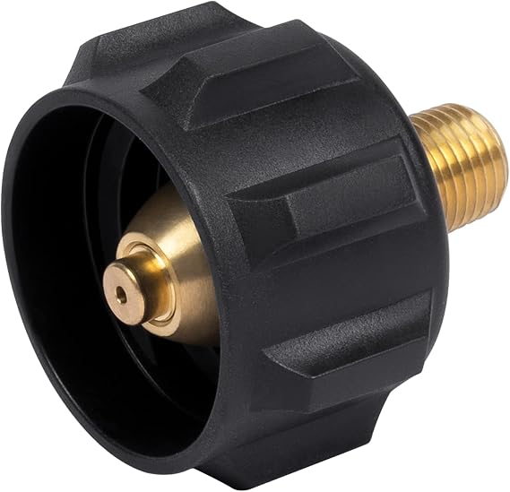 GASPRO Propane Gas Fitting for Regulator and Hose, QCC x 1/4" Male NPT, Excess Flow, Solid Brass