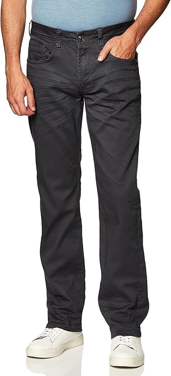 Buffalo David Bitton Mens Straight Six Jeans, Veined and Crinkled