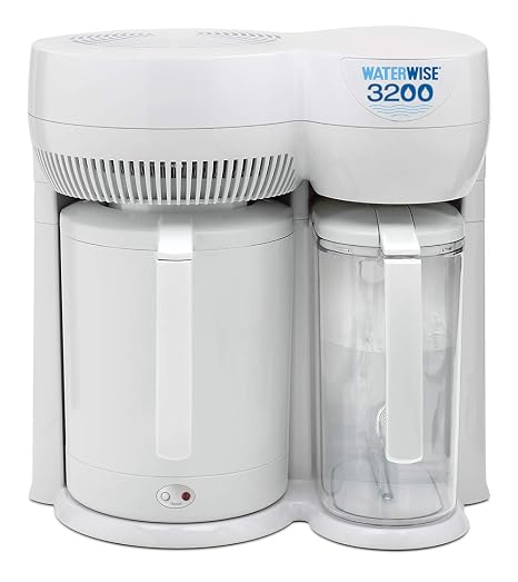 Waterwise 3200 Countertop Water Distiller System for Home and Office, 1 Gallon Tritan Carafe Collector