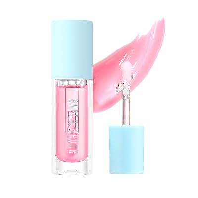 SVPEV SHOCK Camellia Oil Lip Oil – Contains Olive Fruit Oil, Camellia Seed Oil, Jojoba Seed Oil, and more. Lightweight, non-sticky, and perfectly layers over lipstick. Light Pink, Net Weight 3.8g