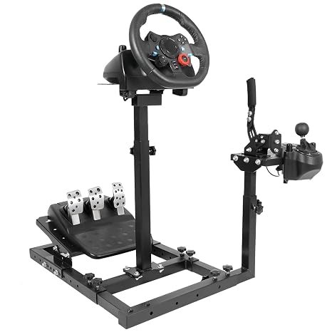 Dardoo Flight Racing Game Mount Simulator Cockpit Frame Fit for Thrustmaster HOTAS Warthog, for Logitech G25 G27 G29 G920,Not Include Wheel,Pedal,Throttle,Joystick and Seat