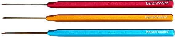 Pepetools Bench Basics Premium Titanium Soldering Picks Set of 3, Roll Proof Handle