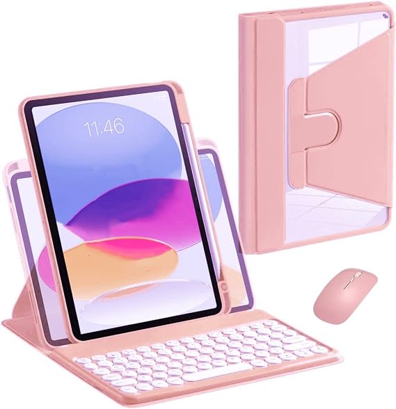 360 Rotation Keyboard Case for iPad 9th 8th 7th Generation 10.2 Inch
