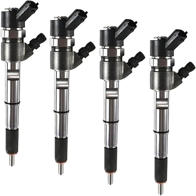 4Pcs Fuel Injector 0445110457 5801470098 Compatible with Case New Holland SR220 SV250 T4 T5