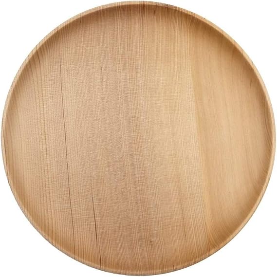 Wooden Plates for Octopus Round Food Kitchen Utensils 24 x 2 cm