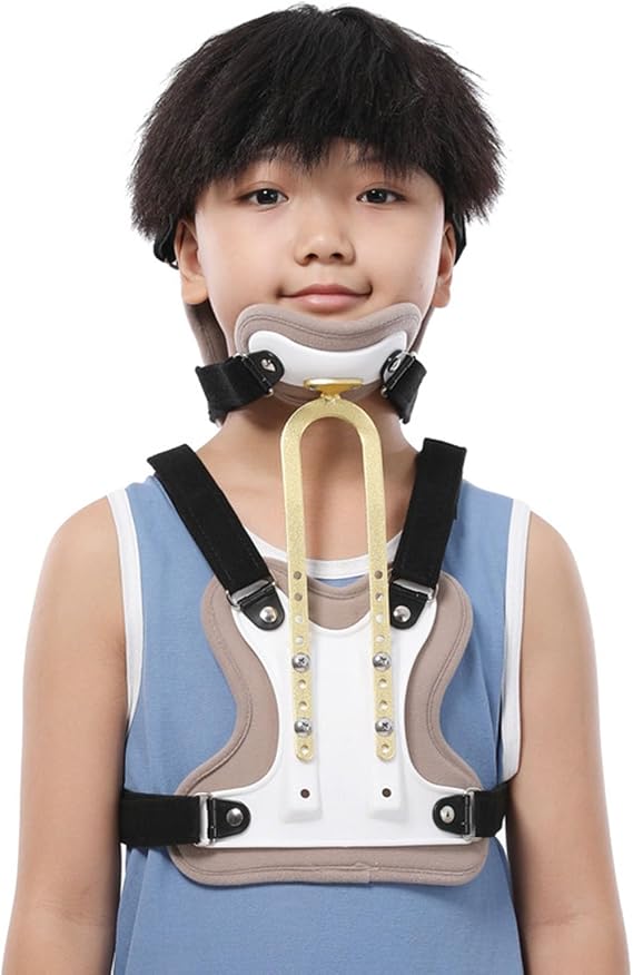 Children Spine Orthosis Neck Brace Collar Head and Neck Chest Orthosis Cervical Thoracic Halo Brace U Lumbar Support, Angle Adjustable Breathable