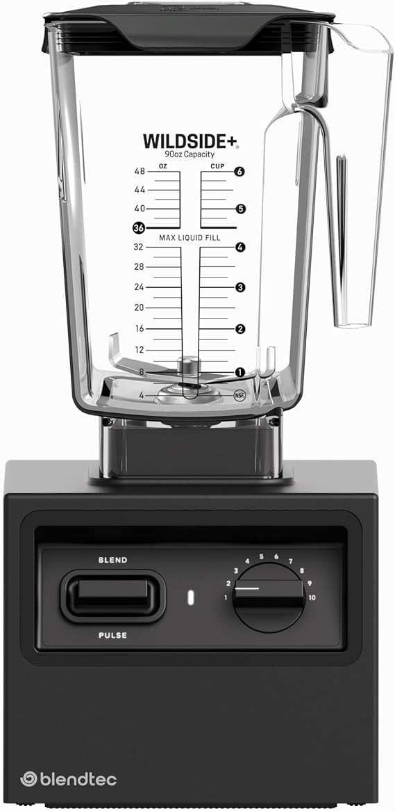 Blendtec Bar Blender Commercial, 1800 Watt Drink Blender, Black | Compact Countertop Appliance with Variable Speed and Pulse Function for Commercial-Grade Drink Blending