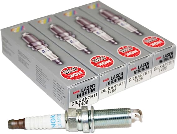 NGK (1406) DILKAR7B11 Spark Plug - Pack of 4