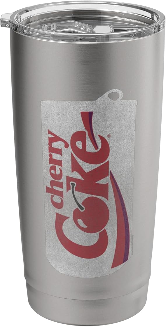 Coca-Cola Cherry Coke Can Silhouette Logo Stainless Steel Insulated Tumbler