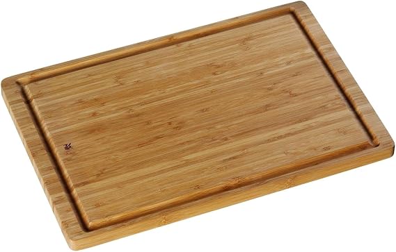 WMF Bambu Kesme Tahtası, 45 x 30 x 1,9 cm, Büyük Boy, Meyve Suyu Oluklu, Et ve Sebze Kesme Tahtası, Bıçak Dostu Yüzey