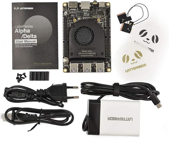 LattePanda 2 Alpha 864s Tiny Windows 11/Linux x86 SBC | Intel Core i5-8200Y, 8GB RAM/64GB eMMC | Integrated Arduino Coprocessor | Dual M.2, 4K Output | for ROS Robotics, AI & IoT Edge Computing