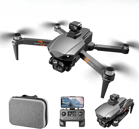 Drone with 8K Camera for Beginners and Adults,Gestures Selfie,Brushless Motor,Built-in Quad Obstacle Avoidance Folding Drone,Altitude Hold,One Key Start, 3 Speed Mode,Toy for Adult, Beginners