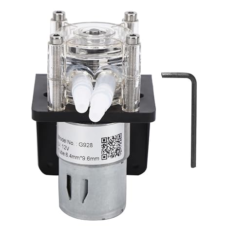 Peristaltic Pump 12v Peristaltic Pump High Quality Large Flow with Transparent PC Head 500mL min 12V (12V)