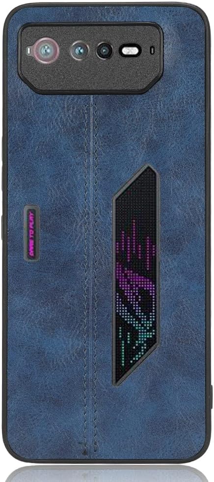 Case for Asus ROG Phone 6 Case Ultra-thin Dermatoglyph phone case, Asus ROG Phone 6 PU+PC+TPU phone case, Cover for Asus ROG Phone 6-Blue