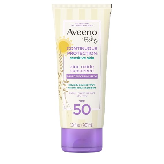 Aveeno Baby Continuous Protection Mineral Sunscreen Lotion SPF 50, 7 fl oz