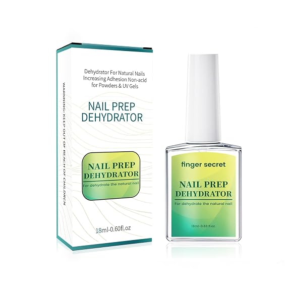 Nail Prep Dehydrator, 18ml Nail Dehydrator for Natural Nails Increasing Adhesion Bonder Non-Acid for Acrylic Powders & UV Gel Press on Acrylic Tips