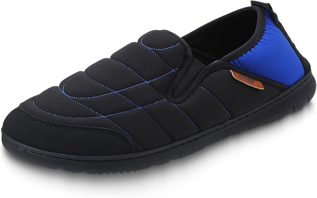 Mens Slip On Slippers Coolmax Two Tone Comfy Slipper Memory Foam Slippers Indoor Outdoor Mens House Shoes Loafers Camping Slipper Two Styles | Moisture-wicking | Breathable