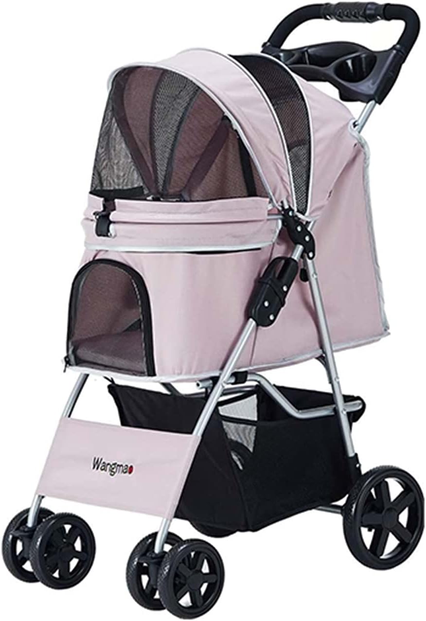 ZAMBA Favorite Cat & Dog Stroller Pink, 46x78x99cm Colorful