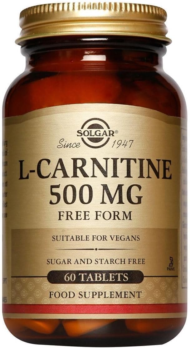 Solgar L-Carnitine 500 mg Serbest Form, 60 Tablet, Vegan