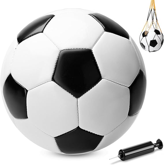 INPODAK Size 2 Football for Kids Classic Soccer Ball with Pump Mesh Bag