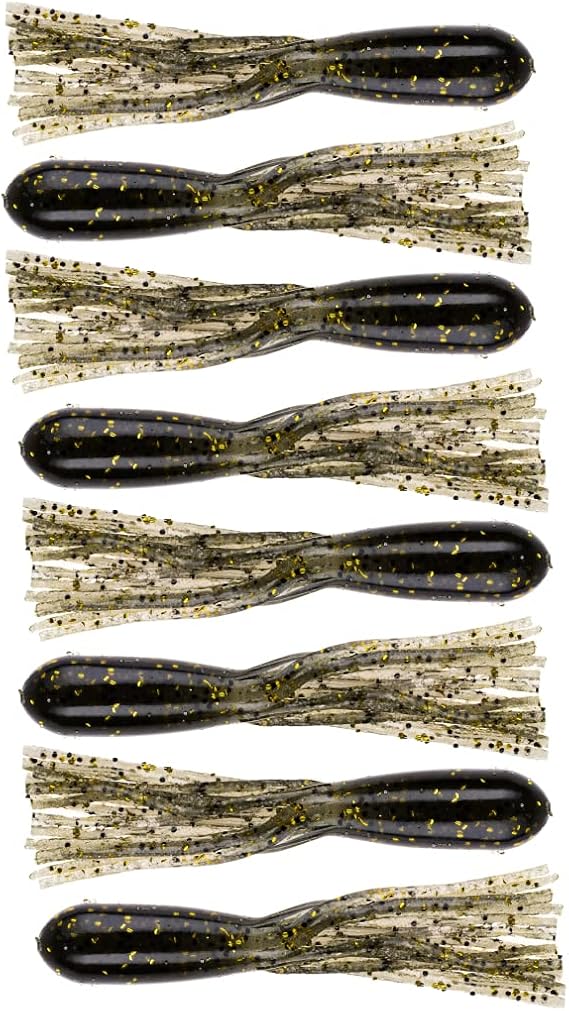 BAITFUEL Tubes Infused with Supercharged X55 Formula Gel: Fish Scent Technology with Powerful Attractants | 2.5-Inch, Dark Melon Gold (PN: X74567)