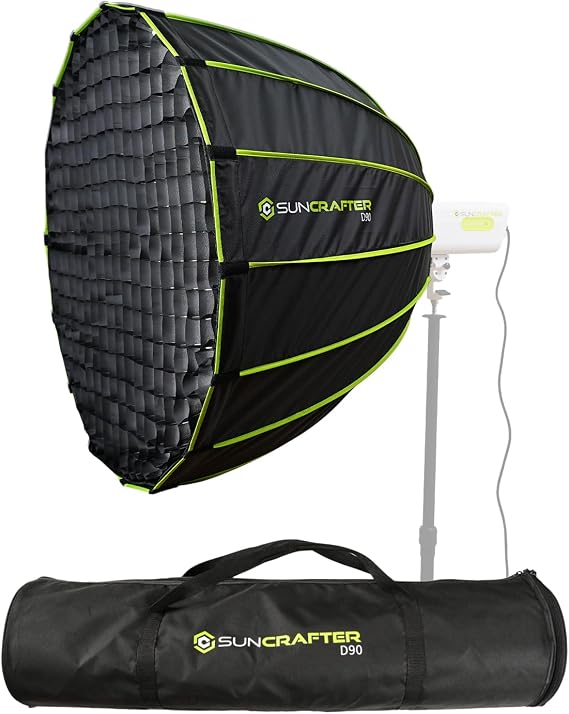 35.4"/90cm Dome Softbox,Bowens Mount Softbox,Deepth Quick Setup