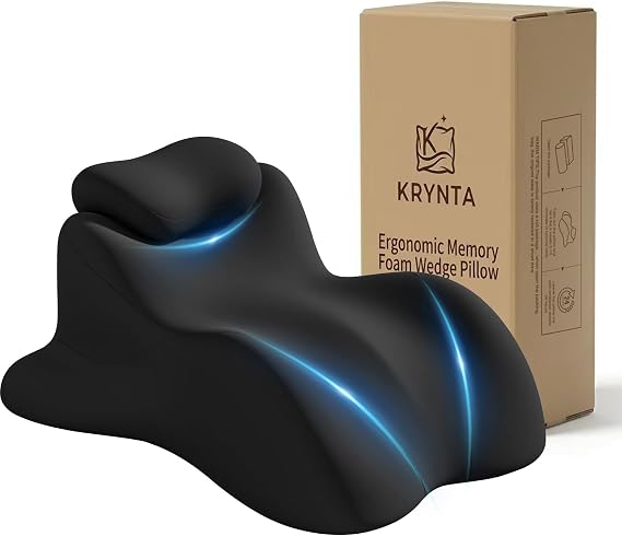 Ergonomic Memory Foam Wedge Pillow & 27 Sleeping Wedge Support Pillow