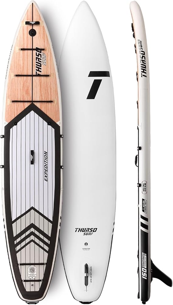 THURSO SURF Expedition Touring Inflatable Stand Up Paddle Board SUP 11'6 | 12'6 Woven Drop-Stitch Two Layer Stabel Non-Slip Deck with SUP Accessories for Adults