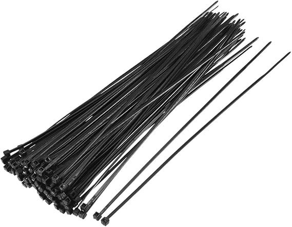 uxcell Nylon Cable Ties 8 Inch Self-Locking Zip Ties 0.08 Inch Width Black 250pcs